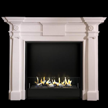 Биокамин в мраморном портале Firezo Intrigo